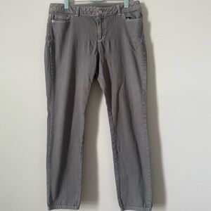 MICHAEL Michael Kors Grey Cotton Low Rise Straight Leg Women’s Petite Jeans